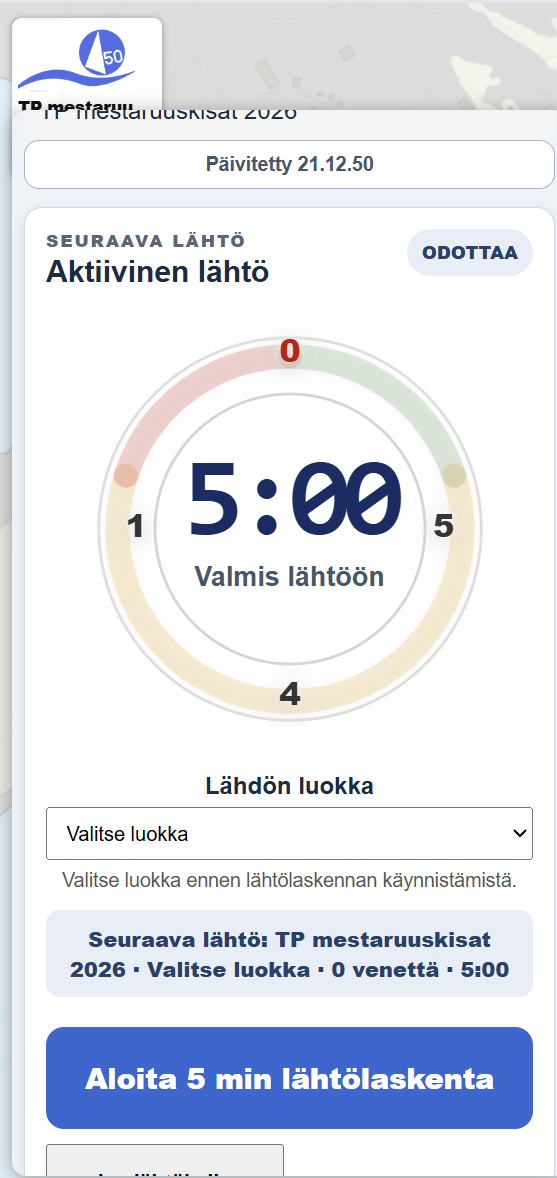Regatta lähtönäkymä